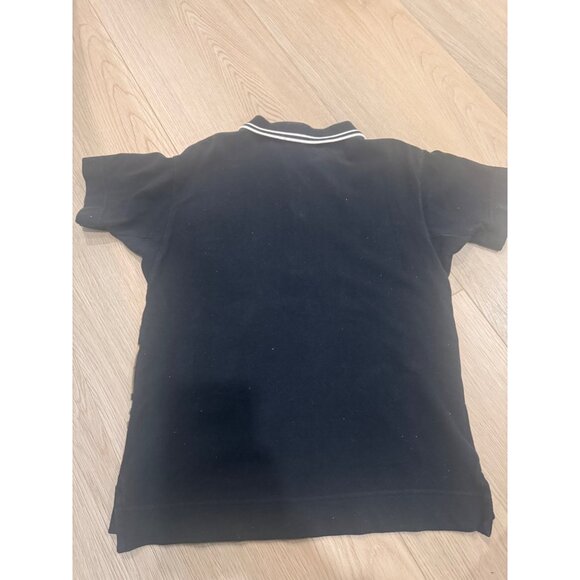 Burberry Kids Polo Shirt Size 10Y Black & Classic Check Panel with Zip Closure - Picture 2 of 9